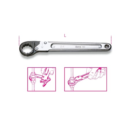 Beta Ratchet Opening Single Ended Wrench, 30mm 001200030